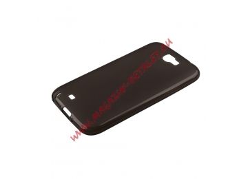 Силиконовый чехол для Samsung N7100 Galaxy Note 2 TPU Case черный матовый