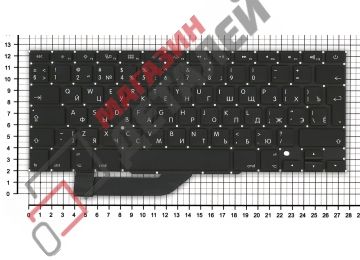 Клавиатура для ноутбука Apple MacBook Pro A1398 Retina 15" черная, большой Enter RU AAA+