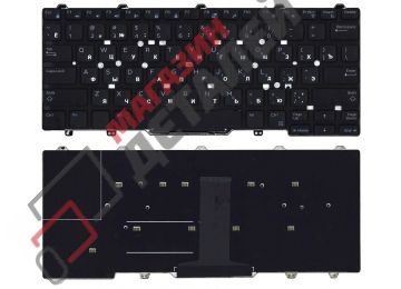 Клавиатура для ноутбука Dell Latitude E5450 E7450 E5470 черная без рамки и указателя (версия 2)