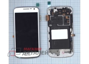 Дисплей (экран) в сборе с тачскрином для Samsung Galaxy Premier GT-I9260 белый с рамкой