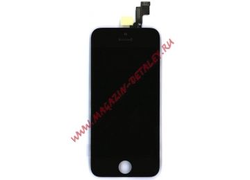 Дисплей (экран) в сборе с тачскрином для iPhone 5S/SE черный