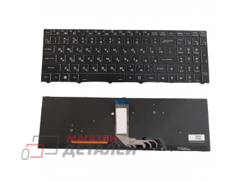 Клавиатура для ноутбука GIGABYTE G5 GE чёрная с рамкой, с RGB подсветкой