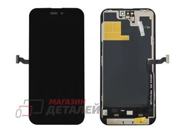 Дисплей (экран) в сборе с тачскрином для iPhone 14 Pro Max 120 Гц Soft Amoled черный (с возможностью переноса IC) (GX)