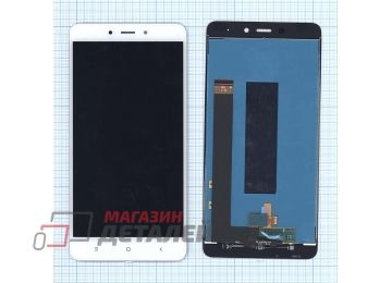 Дисплей (экран) в сборе с тачскрином для Xiaomi Redmi Note 4 белый (Premium LCD)