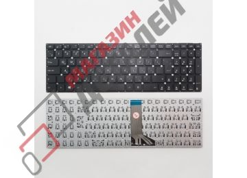 Клавиатура для ноутбука Asus A551C, P551, X502 черная, большой Enter (шлейф 10 см)