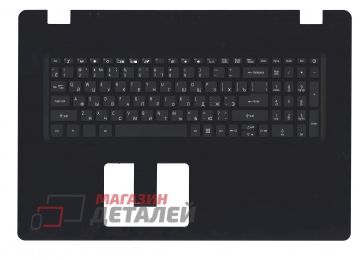 Клавиатура (топ-панель) для ноутбука Acer Aspire 3 A317-51G черная с черным топкейсом