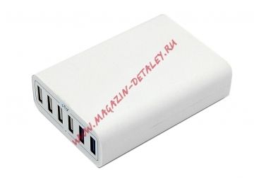 Блок питания (сетевой адаптер) YDS-TC060-4-2-0 для планшетов и смартфонов Quick Charge 6-port QC 3.0 USB