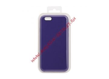 Силиконовый чехол для iPhone 6/6S Silicone Case (сливовый, блистер) 30