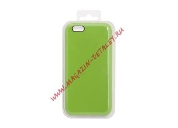 Силиконовый чехол для iPhone 6/6S Silicone Case (салатовый, блистер) 31