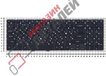 Клавиатура для ноутбука Acer Aspire V5, Acer M5-581T V5-531 V5-551 V5-571 черная (с подсветкой)