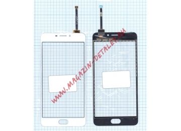 Сенсорное стекло (тачскрин) для Meizu M5 Note белое