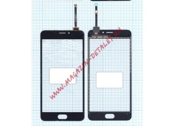 Сенсорное стекло (тачскрин) для Meizu M5 Note черное