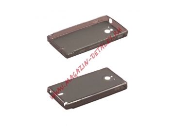 Силиконовый чехол для Sony Xperia sola TPU Case черный матовый