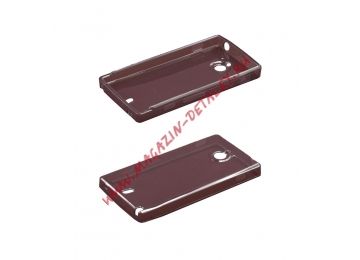 Силиконовый чехол для Sony Xperia sola TPU Case черный прозрачный