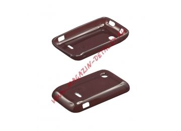 Силиконовый чехол для Sony Xperia tipo TPU Case черный прозрачный