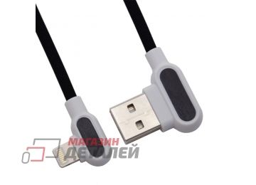 Кабель Zetton USB SyncCharge Round Fabric Corner Cable USB <-> Lightning черный (ZTUSBRFCBKA8)