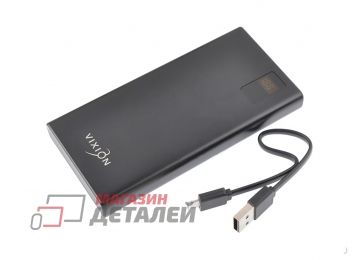 Портативное зарядное устройство (Power Bank) VIXION DP-05 10000mAh QC 3.0 + PD с кабелем microUSB (черный)