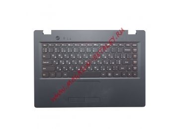 Клавиатура (топ-панель) для ноутбука Lenovo IdeaPad 100S-14 черная с черным топкейсом