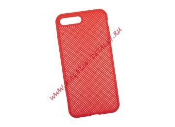 Силиконовый чехол "LP" для iPhone 7 Plus/8 Plus "Silicone Dot Case" (красный/коробка)