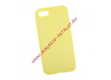 Силиконовый чехол "LP" для iPhone 7/8 "Silicone Dot Case" (желтый/коробка)