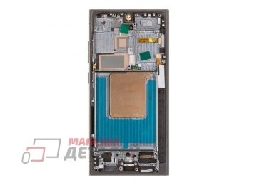 Дисплей (экран) в сборе с тачскрином для Samsung Galaxy S24 Ultra SM-S928 CK Soft OLED 6.81 черный с рамкой