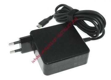 Блок питания (сетевой адаптер) для ноутбуков Asus 5-20V 2-3.25A 65W Type-C черный, в розетку Premium