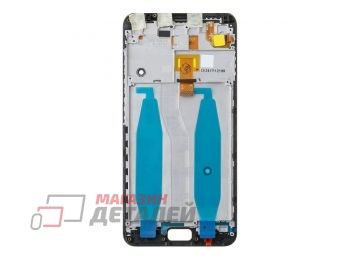 Дисплей (экран) в сборе с тачскрином для Asus ZenFone 4 Max черный с рамкой (Premium SC LCD)