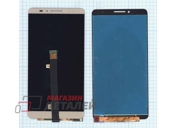 Дисплей (экран) в сборе с тачскрином для Huawei Ascend Mate 7 золотистый