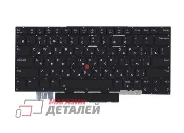 Клавиатура для ноутбука Lenovo ThinkPad X1 Carbon Gen 9 черная с трекпоинтом