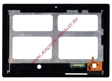 Дисплей (экран) в сборе (матрица HJ101IA-01I + сенсор) для Lenovo IdeaTab S6000 черный
