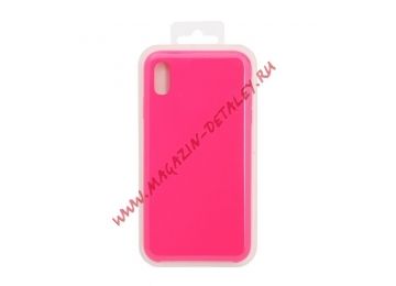 Силиконовый чехол для iPhone Xs Max "Silicone Case" (ярко-розовый, блистер) 47
