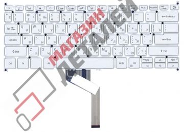Клавиатура для ноутбука Acer Swift 5 SF514-52T серебристая с подсветкой