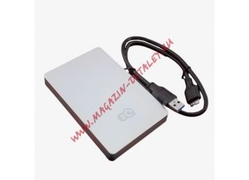 Бокс для жесткого диска 2.5" Внешний Box 3Q (3QHDD-T292M-SS) USB 3.0 серебристый