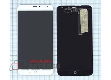 Дисплей (экран) в сборе с тачскрином для Meizu MX4 белый