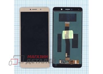 Дисплей (экран) в сборе с тачскрином для Huawei Honor 6X, GR5 2017, Mate 9 Lite золотистый