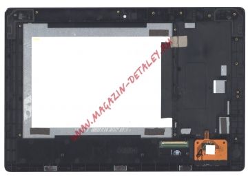 Дисплей (экран) в сборе (матрица BP101WX1-206 + сенсор) для Lenovo S6000 с рамкой черный
