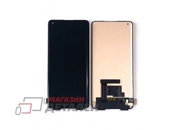 Дисплей (экран) в сборе с тачскрином для OnePlus 8 Pro черный (Premium LCD)