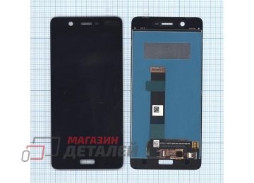 Дисплей (экран) в сборе с тачскрином для Nokia 5 черный