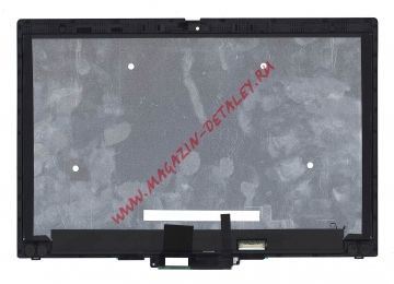 Дисплей (экран) в сборе с тачскрином для Lenovo ThinkPad X13 Yoga Gen 1 черная с рамкой