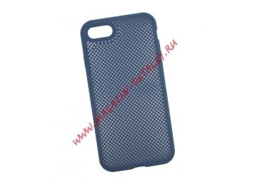 Силиконовый чехол "LP" для iPhone 7/8 "Silicone Dot Case" (синий/коробка)