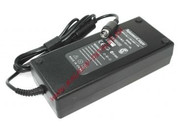 Блок питания (сетевой адаптер) для монитора и телевизора 12V 10A 120W 4 Pin male черный, с сетевым кабелем
