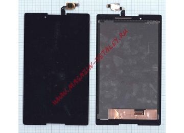 Дисплей (экран) в сборе с тачскрином для Lenovo IdeaTab 2 A8-50F черный (микроскол сверху)