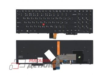 Клавиатура для ноутбука Lenovo Thinkpad S5 2nd Gen черная с подсветкой