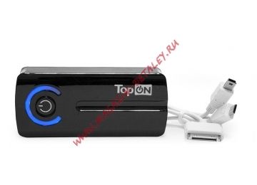 Универсальный внешний портативный аккумулятор 5200mAh (19Wh) для телефонов и цифровой техники TopON