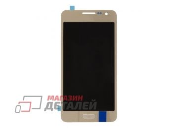 Дисплей (экран) в сборе с тачскрином для Samsung Galaxy A3 SM-A300F золотистый (TFT-совместимый без регулировки яркости)