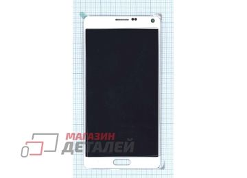 Дисплей (экран) в сборе с тачскрином для Samsung Galaxy Note 4 SM-N910C белый (Premium SC LCD)