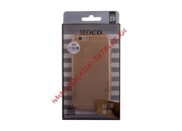 Защитная крышка HOCO Light Series Soft Case для iPhone 6, 6s золотая