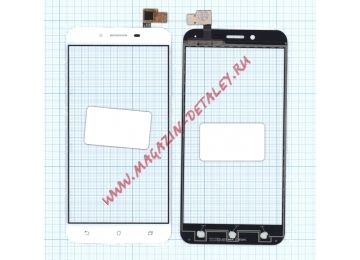Сенсорное стекло (тачскрин) для Asus ZenFone 3 Max (ZC553KL) белое