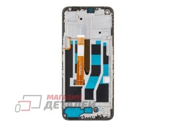 Дисплей (экран) в сборе с тачскрином для Realme 9 5G (RMX3474) черный с рамкой (Premium LCD)