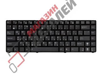 Клавиатура для ноутбука Asus UL20 EEE PC 1201 черная с черной рамкой и подсветкой